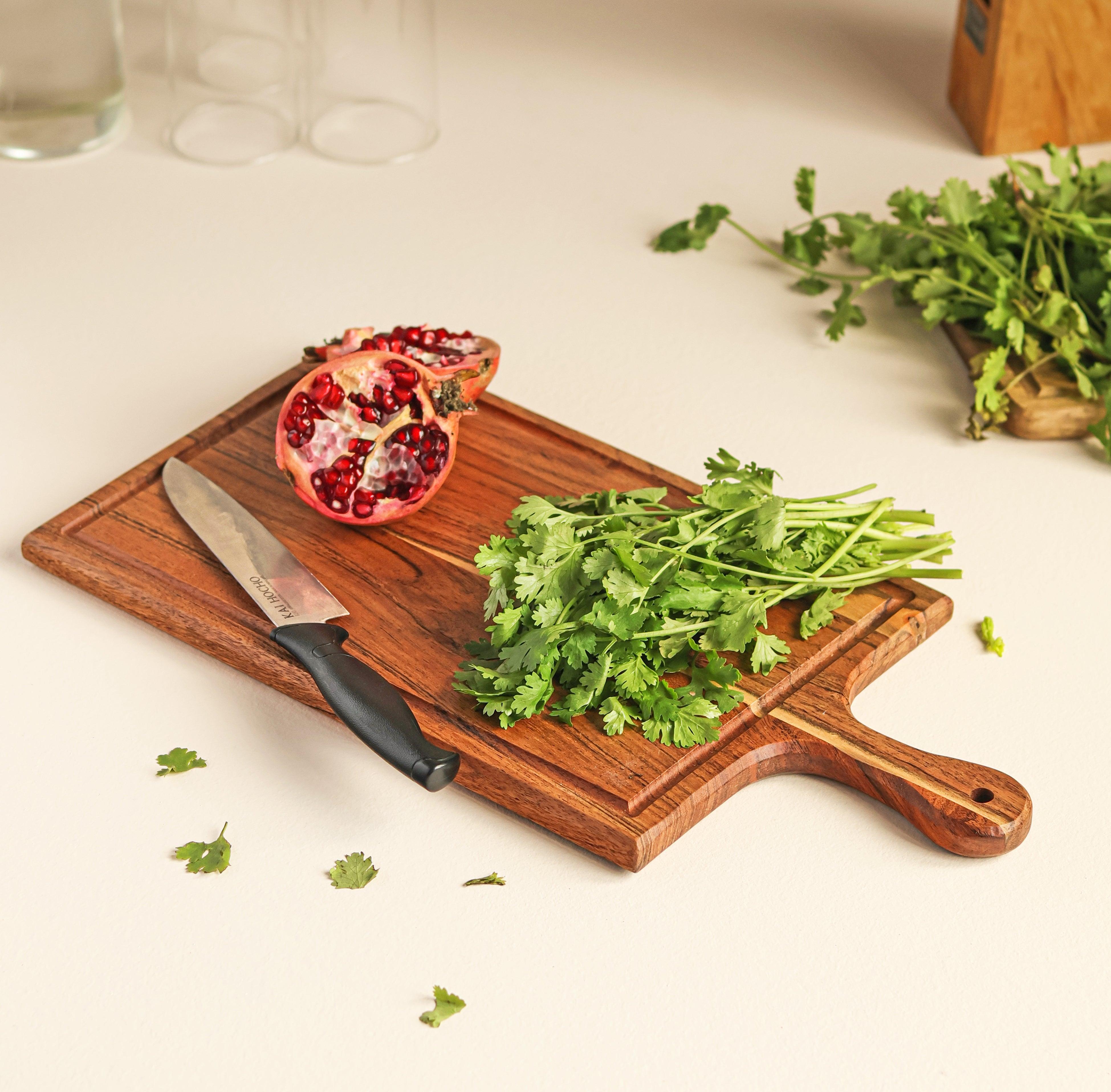 Acacia Wood Cutting Board cum Platter - Aurum Crafts