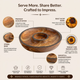 Acacia Wood Round Chip and Dip Platter