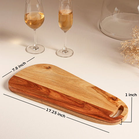 Asymmetric Sheesham Wood Platter cum Cheese Board