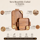 Aurelia Wooden Small Tray with Brass Inlay