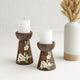 Bella Wooden Candle Stand (Set of 2) without Candles