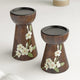Bella Wooden Candle Stand (Set of 2) without Candles