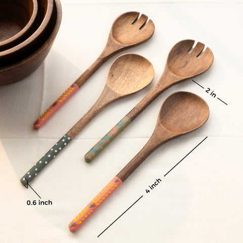 Bella Mango Wood Salad Spoon (Set of 2 Pcs)