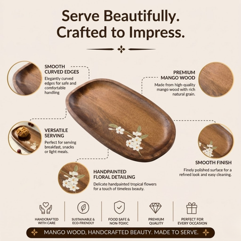 Bella Mango Wood Medium Platter