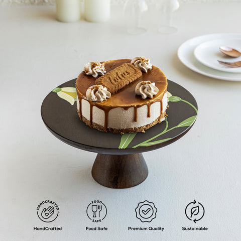 MIRRA Handpainted Wooden Cake Stand