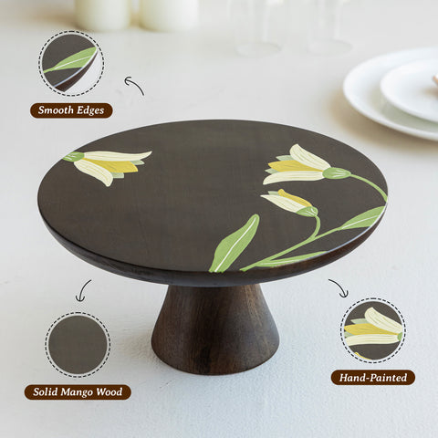 MIRRA Handpainted Wooden Cake Stand
