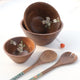 Bella Mango Wood Bowls - (Set of 3) without Spoon - Aurum Crafts