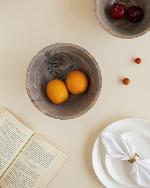 Eva Mango Wood Salad Bowl - Aurum Crafts