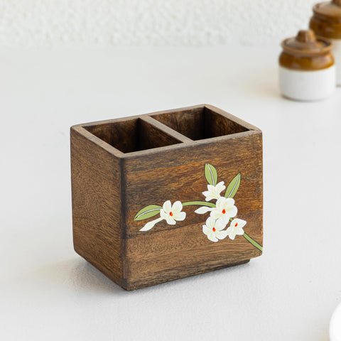 Bella Mango Wood Cutlery Stand