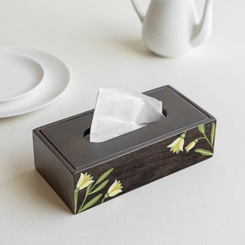 MIRRA Handpainted Wooden Tissue Box