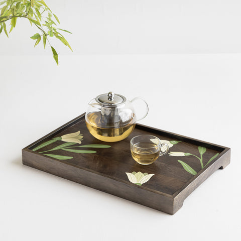 MIRRA Handpainted Wooden Large Tray (New Launch)