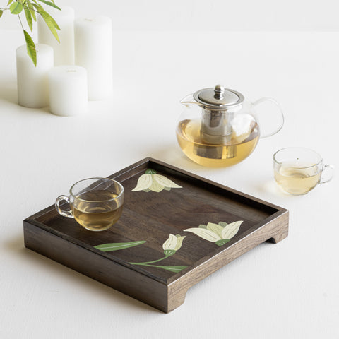 MIRRA Handpainted Wooden Medium Tray (New Launch)