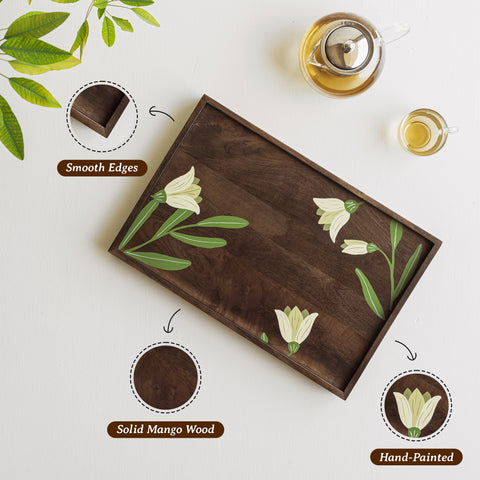 MIRRA Handpainted Wooden Large Tray