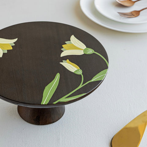 MIRRA Handpainted Wooden Cake Stand