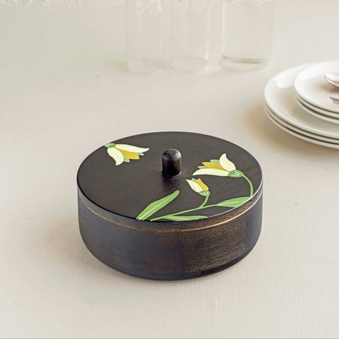 MIRRA Handpainted Wooden Roti Box
