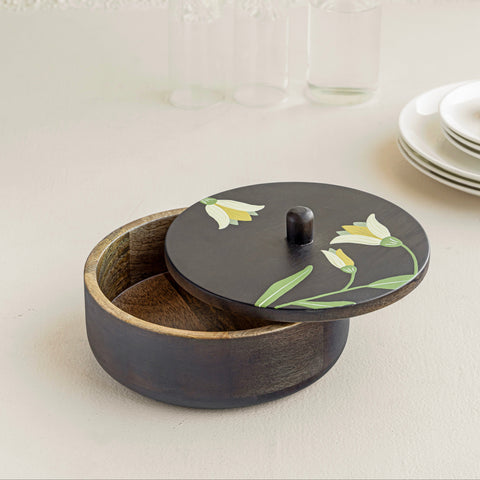MIRRA Handpainted Wooden Roti Box