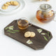 MIRRA Handpainted Wooden Snack Platter cum Small Tray