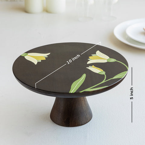 MIRRA Handpainted Wooden Cake Stand