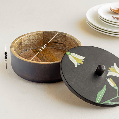 MIRRA Handpainted Wooden Roti Box