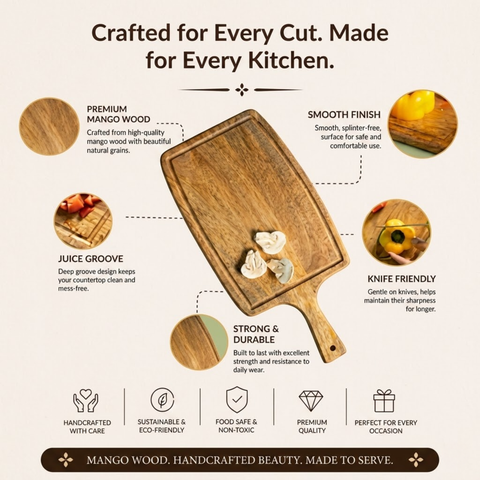 Mango Wood Chopping Board cum Platter