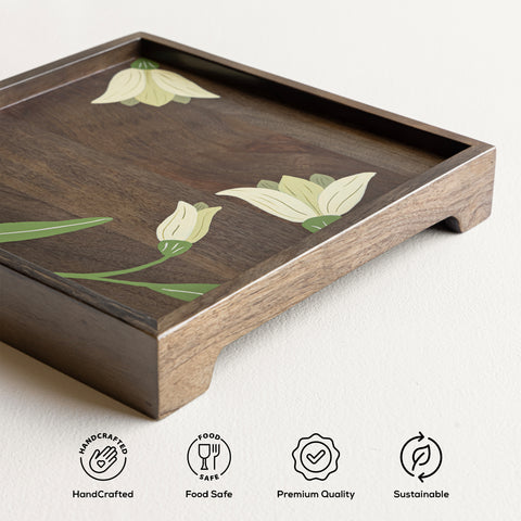 MIRRA Handpainted Wooden Medium Tray