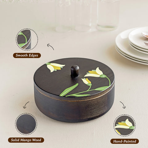 MIRRA Handpainted Wooden Roti Box