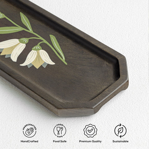 MIRRA Handpainted Wooden Sleek Platter