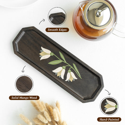 MIRRA Handpainted Wooden Sleek Platter