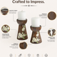 Bella Wooden Candle Stand (Set of 2) without Candles