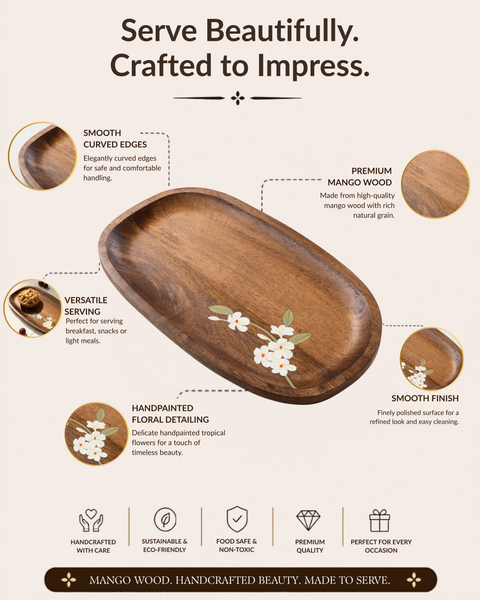 Bella Mango Wood Medium Platter