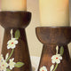 Bella Wooden Candle Stand (Set of 2) without Candles