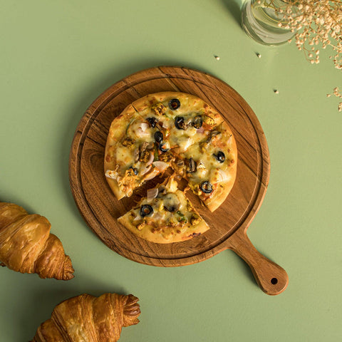 Acacia Wooden Pizza Platter - Aurum Crafts