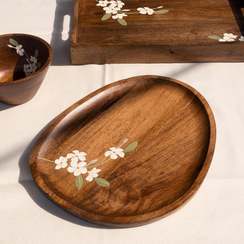 Bella Mango Wood Oval Platter - Aurum Crafts