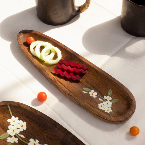 Bella Mango Wood Sleek Platter - Aurum Crafts