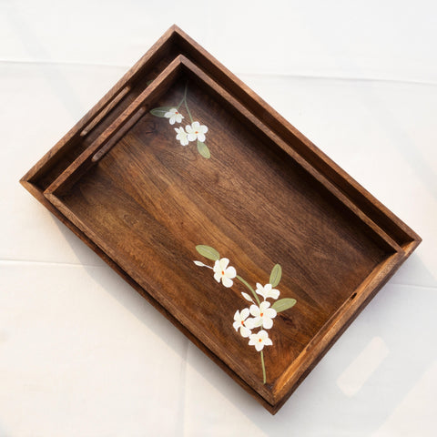 Bella Mango Wood Large Tray - Aurum Crafts