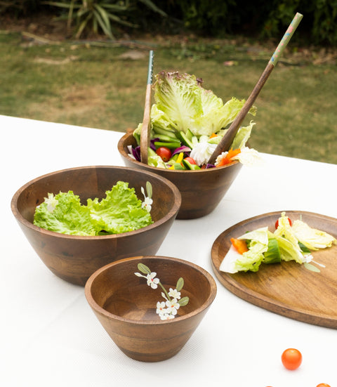 Bella Mango Wood Large/Salad Bowl - Aurum Crafts